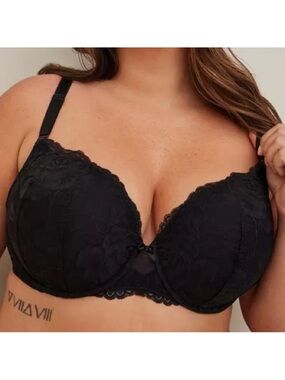Torrid Push-Up T-Shirt Black Lace Bra